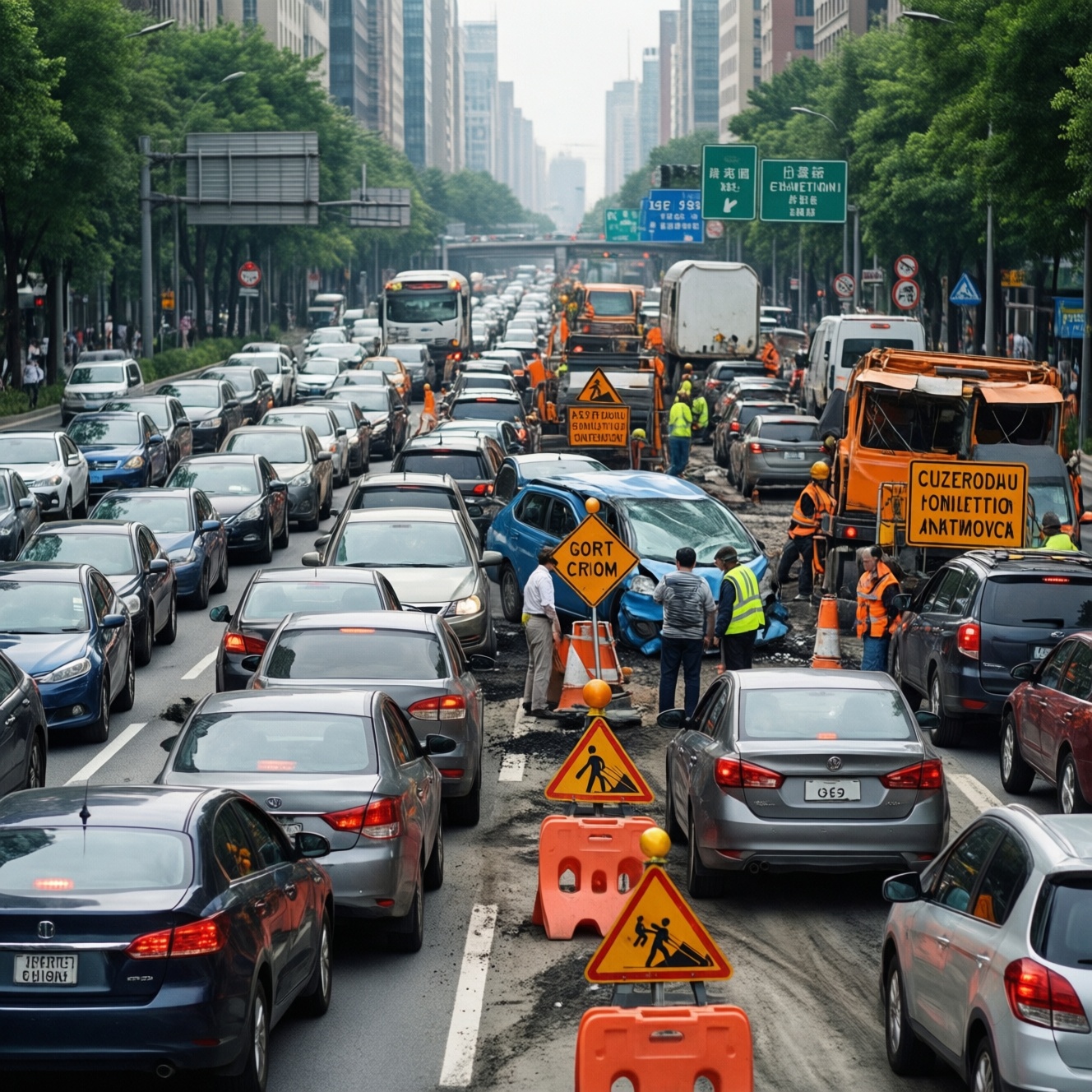 Пробки и аварии в Улан-Удэ и на трассах республики: перекрытия и объезды