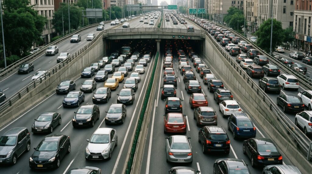 Ситуация на дорогах сегодня: пробки, аварийность, перекрытия и объезды - иллюстрация