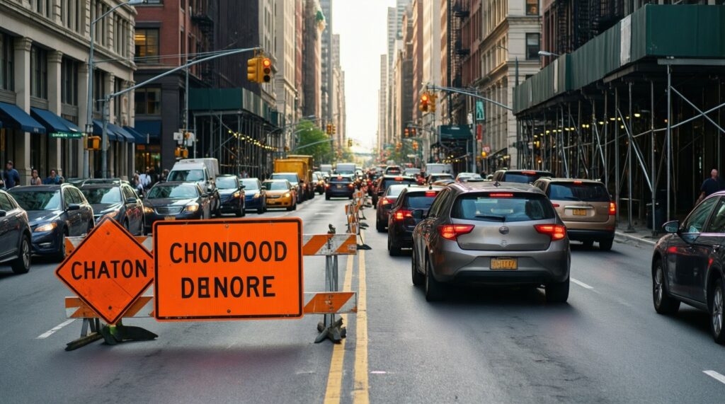 Ситуация на дорогах: пробки, ДТП, перекрытия и работа общественного транспорта - иллюстрация